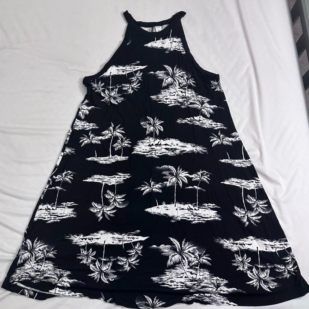 Old Navy, L, black and white, floral dress